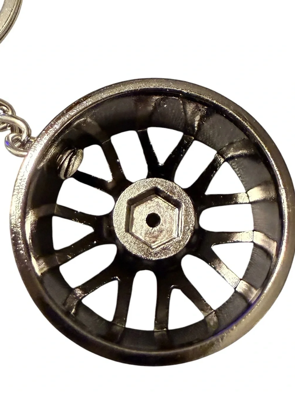 Brand New Black Wheel Rim Novelty Keychain Car Enthusiast Gift